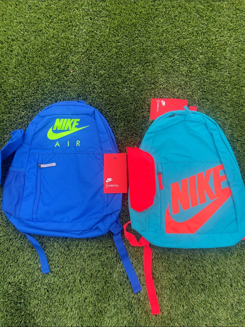 Nike Kids Backpacks - Royal Blue with Neon Green & Teal with Coral $45 ea.